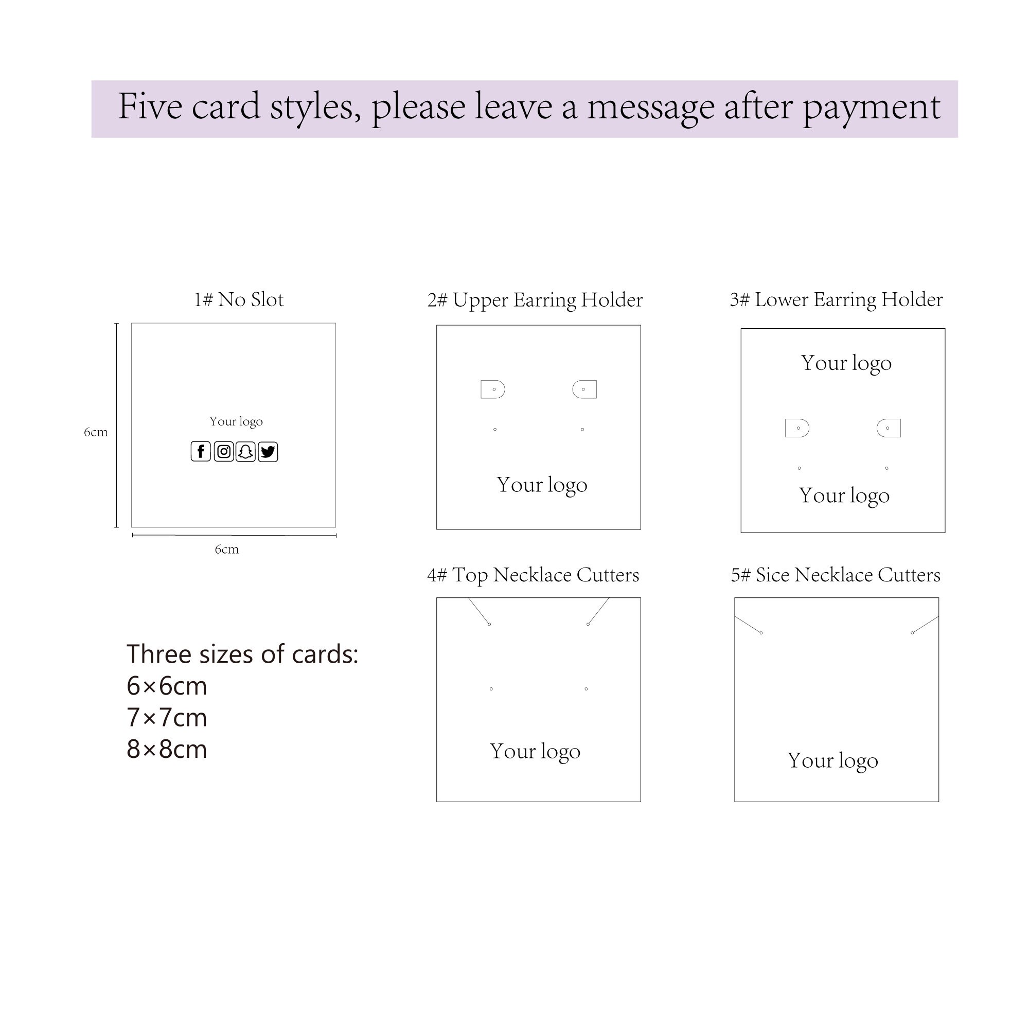 Black Paper Jewelry Tags 400GSM Hard Paper - Durable for Necklace & Earring Display