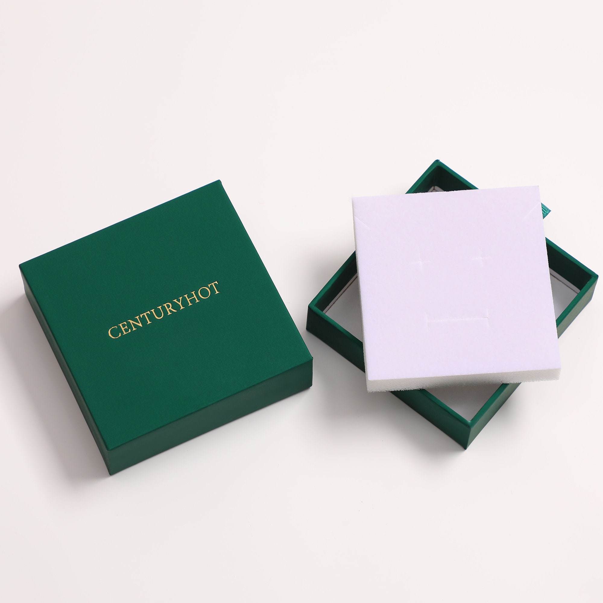 Custom logo paper drawer jewelry box with personalized branding space for small jewelry brands