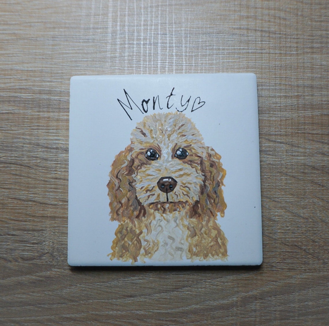 Personalised pet tile hand painted bespoke Etsy
