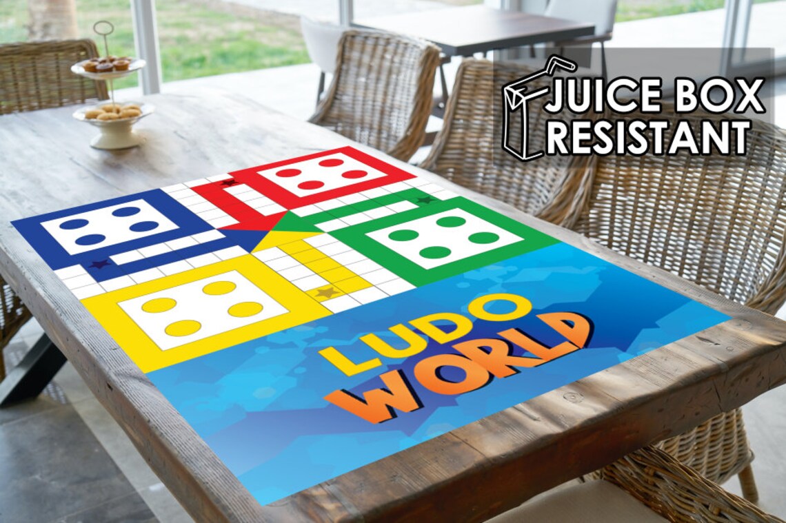 Giant Ludo Playmat Vinyl Banner Water Resistant Kids image 2