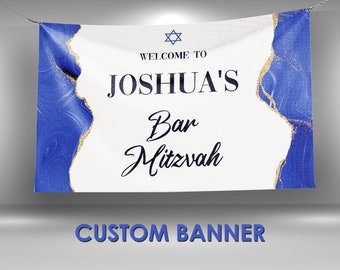 Bar Mitzvah Welcome Sign, Bar Mitzvah Vinyl Banner, Bar Mitzvah Decor Sign, Welcome Sign, Bar Mitzvah Custom Vinyl Banner