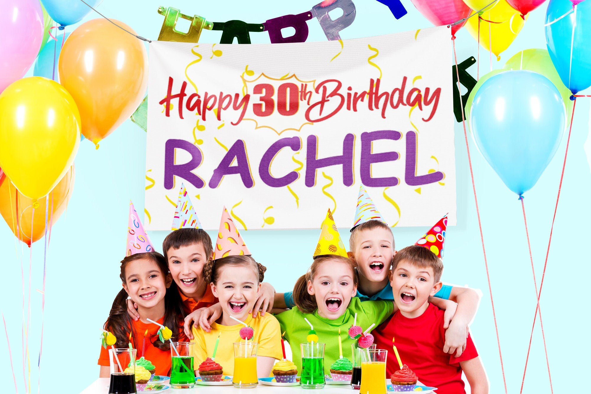 Happy birthday name banner happy birthday banner Etsy