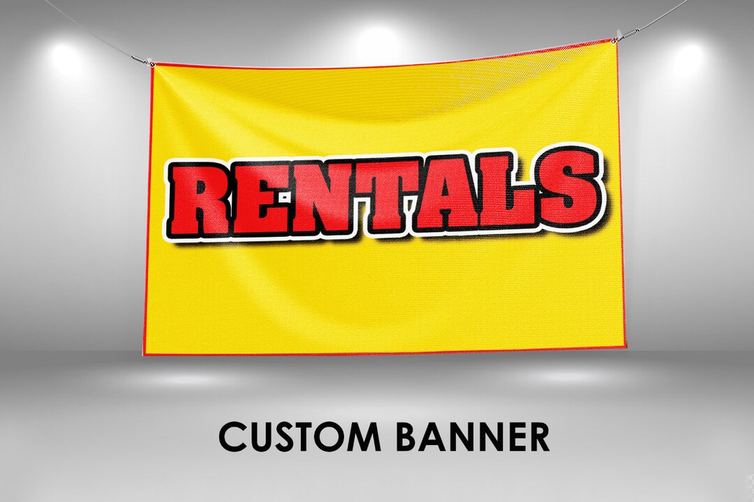 Event Rental Sign Rentals Vinyl Banner Sign, Outdoor Sign, Free Grommets! Banner Printed ...