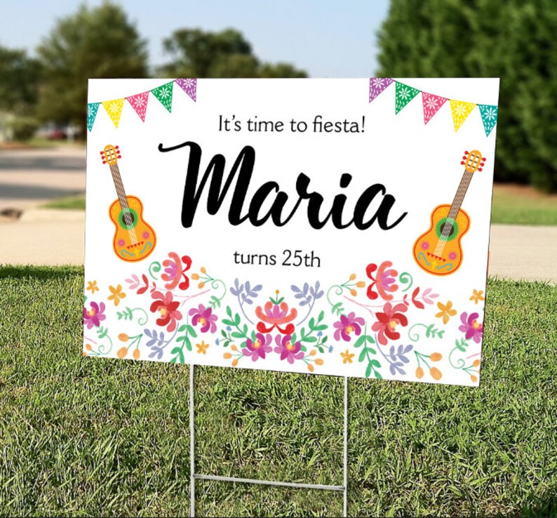 Mexican Fiesta Birthday Banner Mexican Decor Party Custom - Etsy