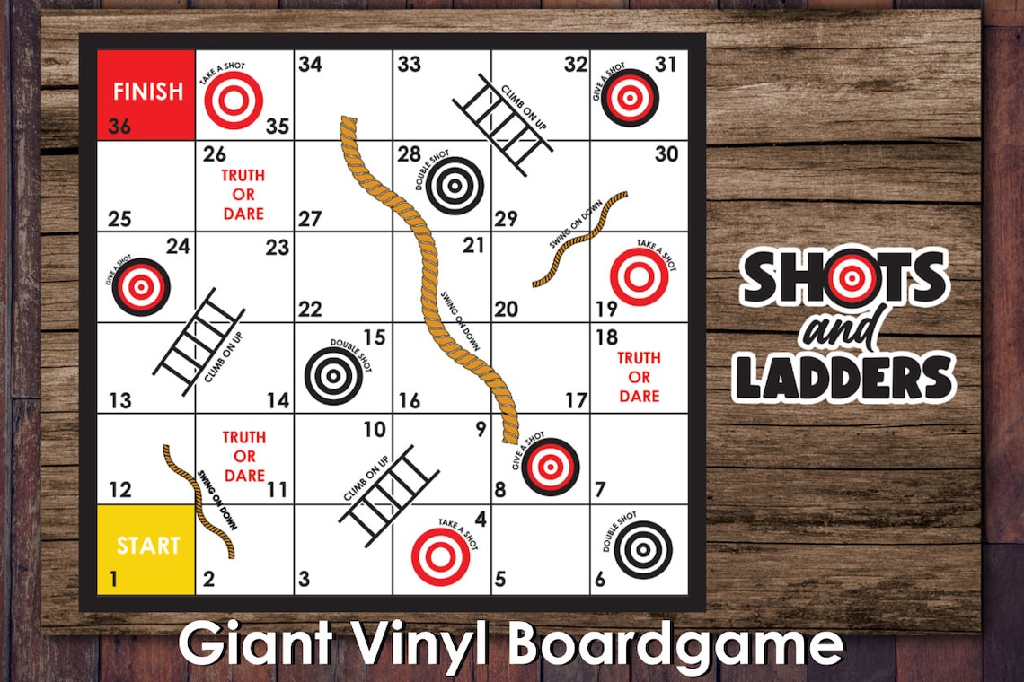 Giant Drinking Shots and ladders Game Personalized Bachellor image 1