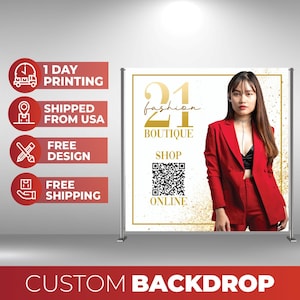 Custom Logo Backdrop, Event Photo Backdrop, Step and Repeat Business Backdrop, Personalized Backdrop, Vinyl Stand Backdrop