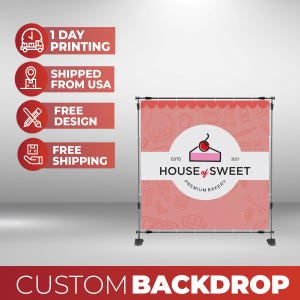 Step and Repeat Backdrop, Event Photo Backdrop, Step and Repeat Business Backdrop, Personalized Backdrop, Vinyl Stand Backdrop
