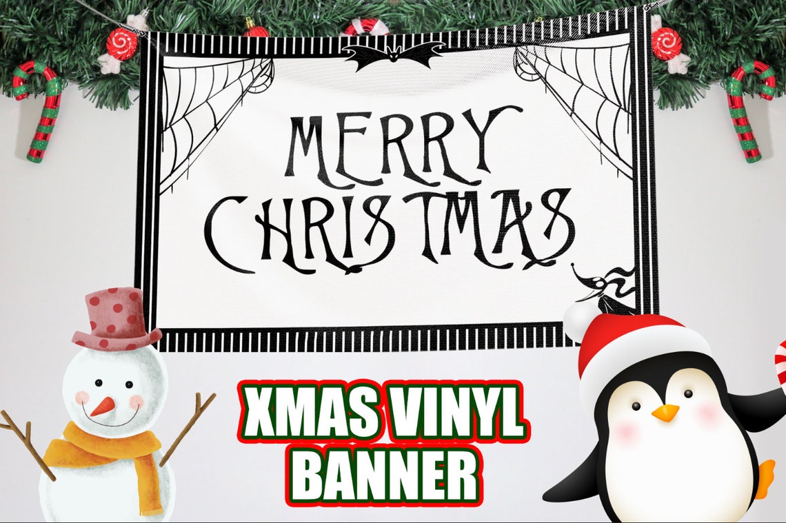 Christmas Banner Personalized Garage banner Christmas Decor image 1