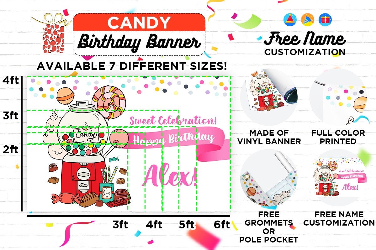 Candy Birthday Banner