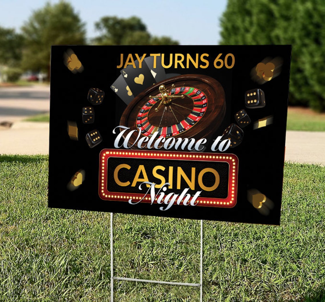 Casino Birthday Party Signs