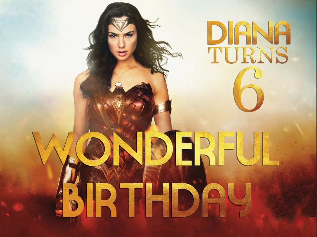 Amazing Wonder Woman happy birthday sign outdoor happy | Etsy