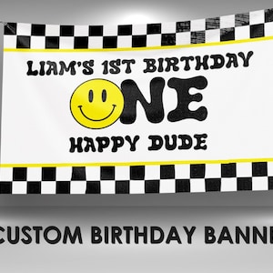 One Cool Dude Birthday Banner, One Cool Dude Banner Decor, One Cool Dude Happy Birthday, One Cool Dude Personalized Party Banner