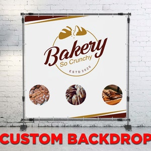Step and repeat backdrop | Custom backdrop banner | Vinyl event backdrop | Personalized banner | Free Design and Shipping