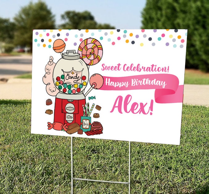 Candy Birthday Banner
