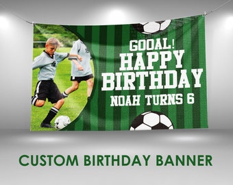 Soccer Birthday Banner, Soccer Party Banner, Printable Banner, Soccer Custom Birthday, Happy Birthday Sign, Soccer Decor