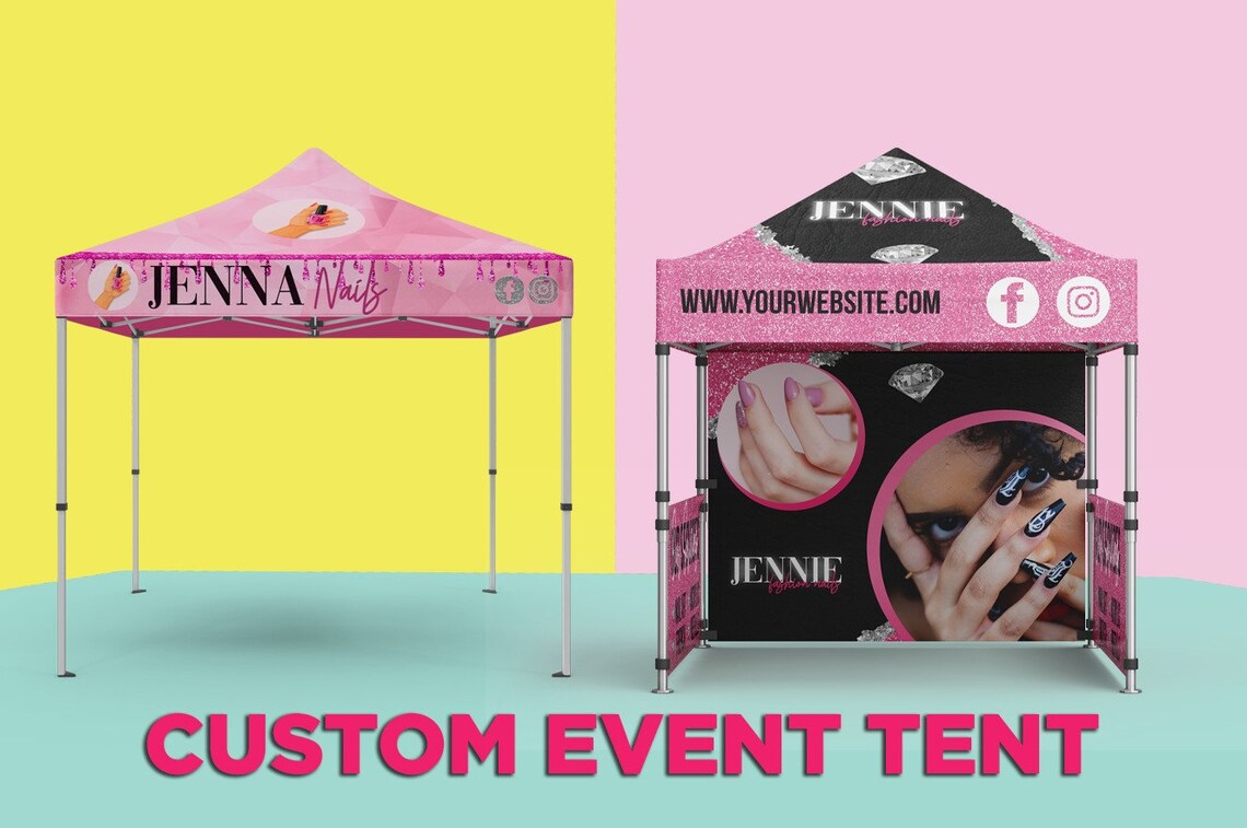 Custom Canopy Tent Custom Business Sign Nails Canopy Banner Etsy