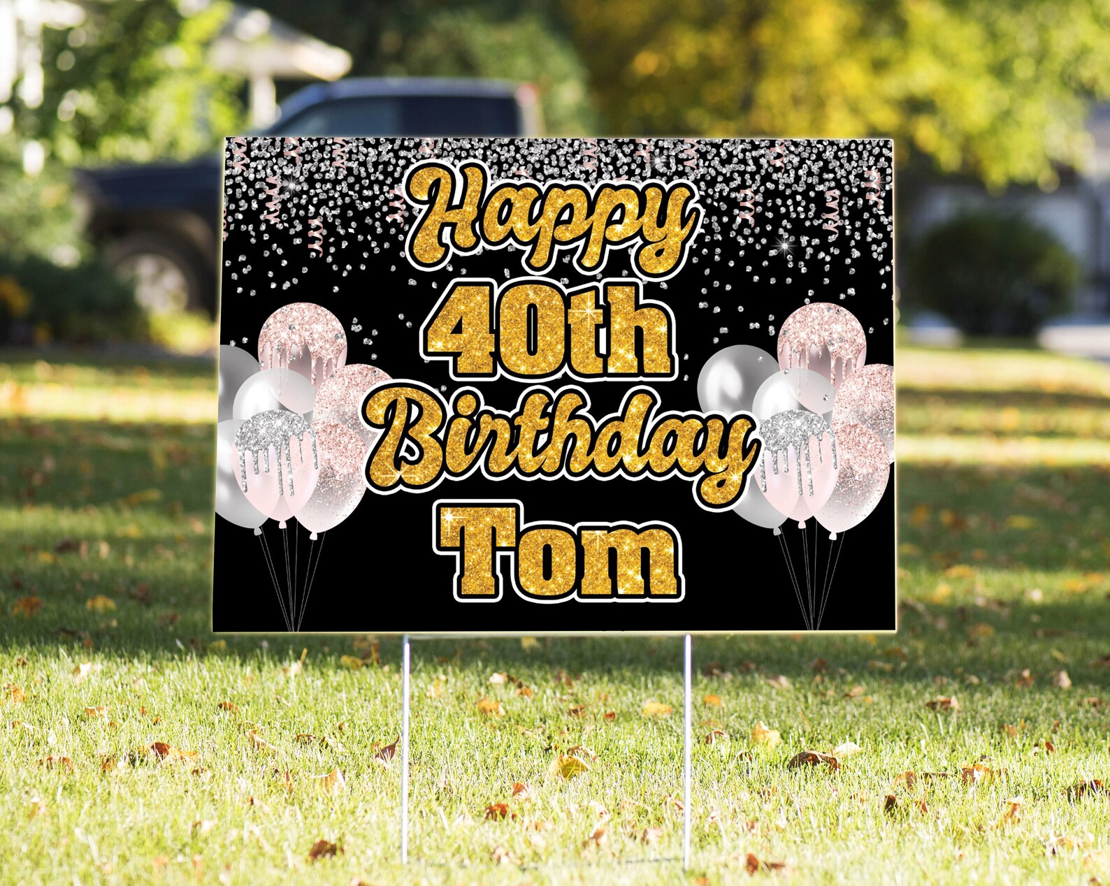 Happy birthday sign outdoor happy birthday yard sign Etsy