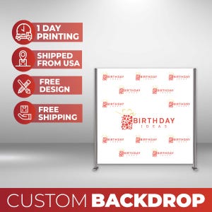 Custom Logo Backdrop, Event Photo Backdrop, Step and Repeat Business Backdrop, Personalized Backdrop, Vinyl Stand Backdrop