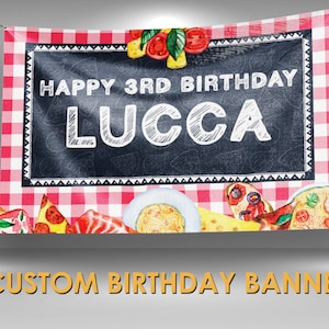 Italy Birthday Banner, Italian Party Decor Custom Party Banner, Pasta Party Banner, Italian Food Vinyl Banner, Italy Birthday Decor