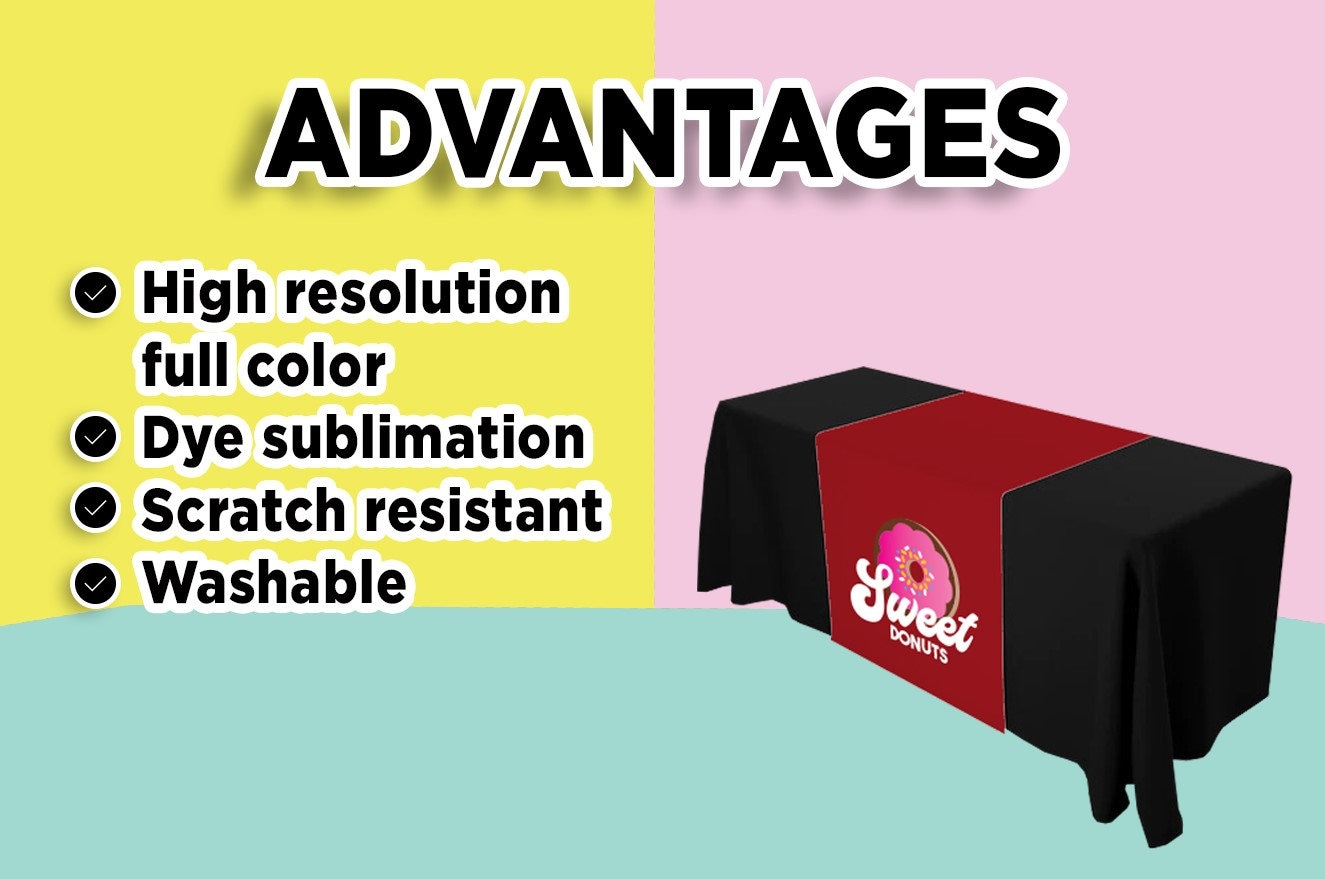 Custom Table Runners Logo Table Runners Trade Show Business Etsy