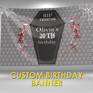 RIP To My 20s Birthday Banner, Rip 20s Birthday Decorations Party Sign, 30th Birthday Sign, Rip to my 20s Party Decorations Wall Sign