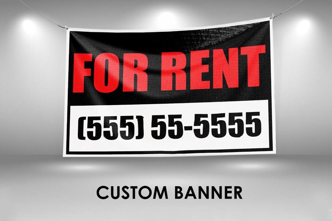 Banner Template, Rent to Own Banner, Personalized Banner, Printable ...