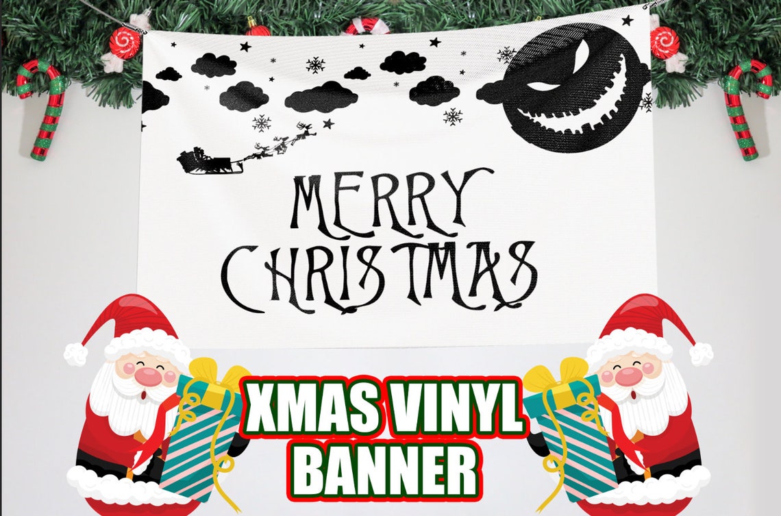 Christmas Banner Personalized Garage banner Christmas Decor image 1