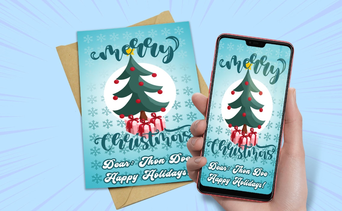 Digital Christmas Cards Personalized Holiday Cards image 1