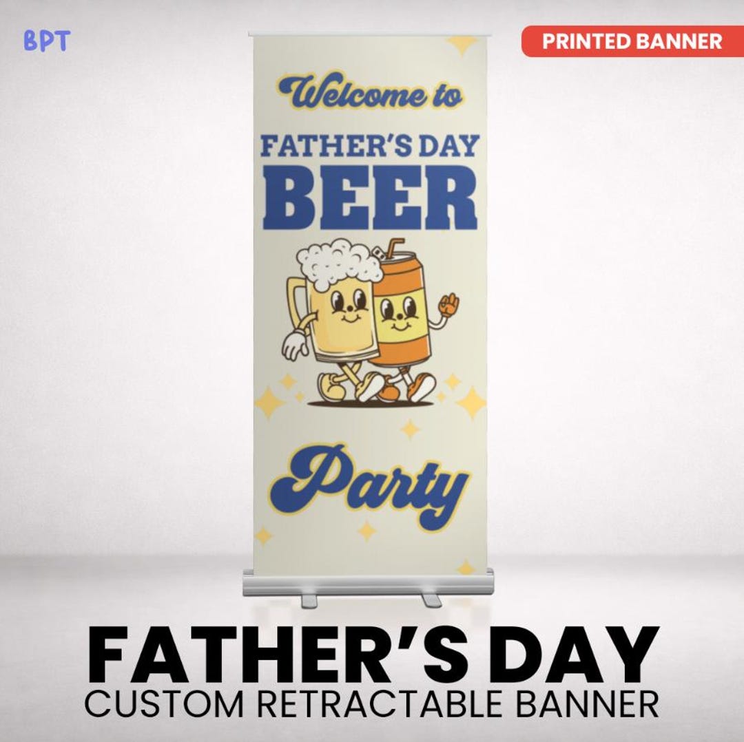 Father’s Day Beer Banner Stand | Dad Beer Party Decor | Funny Father’s ...