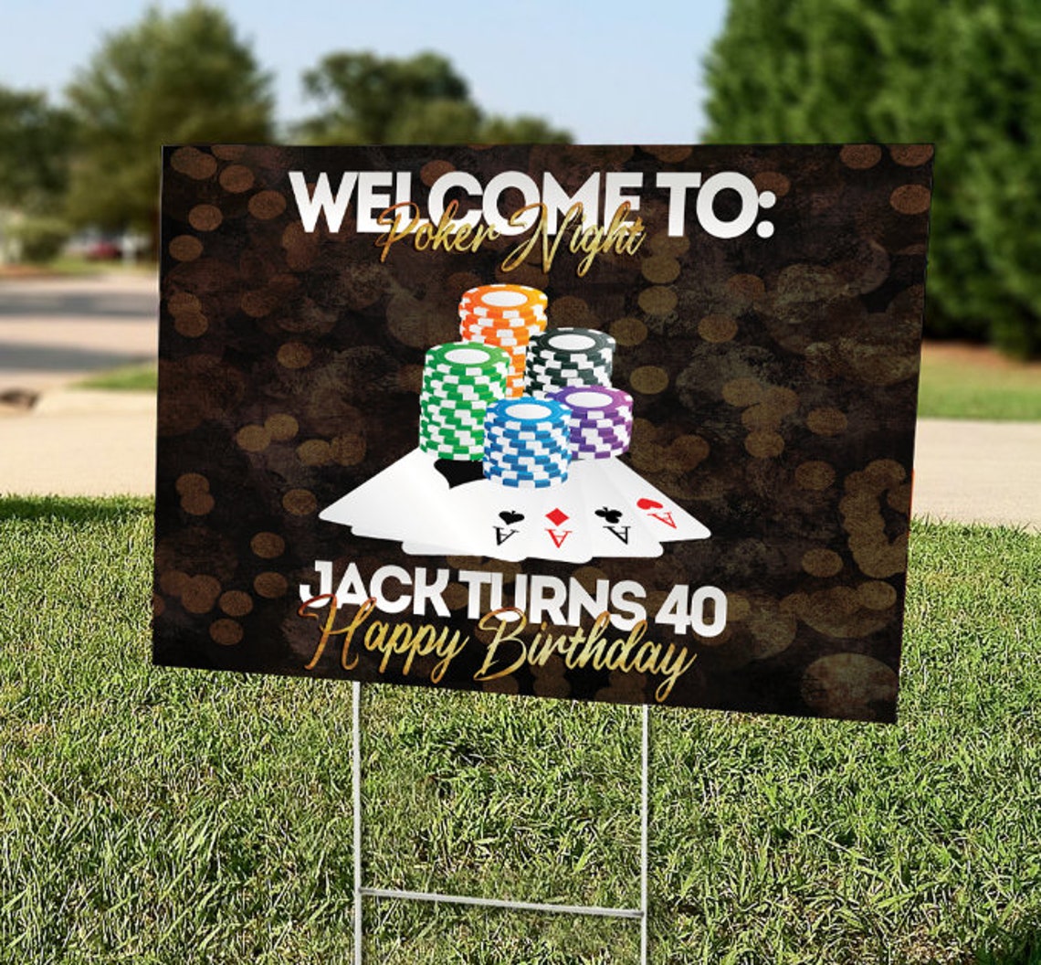 Casino Birthday Party Signs