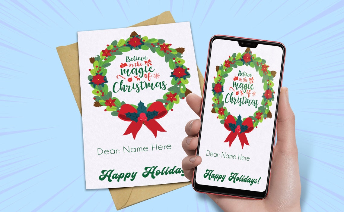 Digital Christmas Cards Personalized Holiday Cards image 1