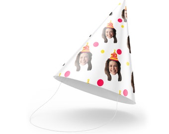 Lustige Geburtstagsmütze personalisiert, Druckbare Party Hüte, Geburtstagshüte, Benutzerdefinierte Gesichtsmütze, digitale Datei