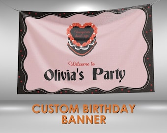 Gothic Vampire Birthday Banner, Gothic Vampire Party Custom Vinyl Banner, Gothic Vampire Theme Party Banner, Gothic Vampire Sign