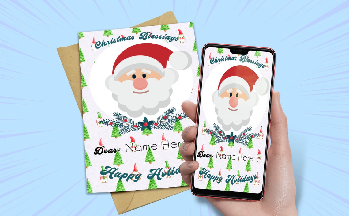 Digital Christmas Cards Personalized Holiday Cards image 1