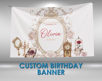 Princess Birthday Banner, Princess Party Custom Vinyl Banner, Princess Theme Party Banner, Princess Party Sign