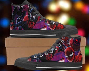 spiderman converse high tops