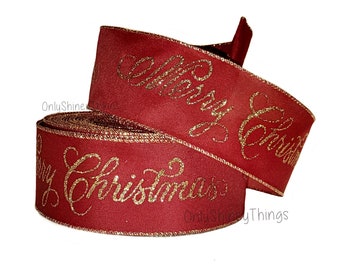 Music Notes Xmas Tree Gift Wired Hessian Merry Christmas Musical Script Ribbon 