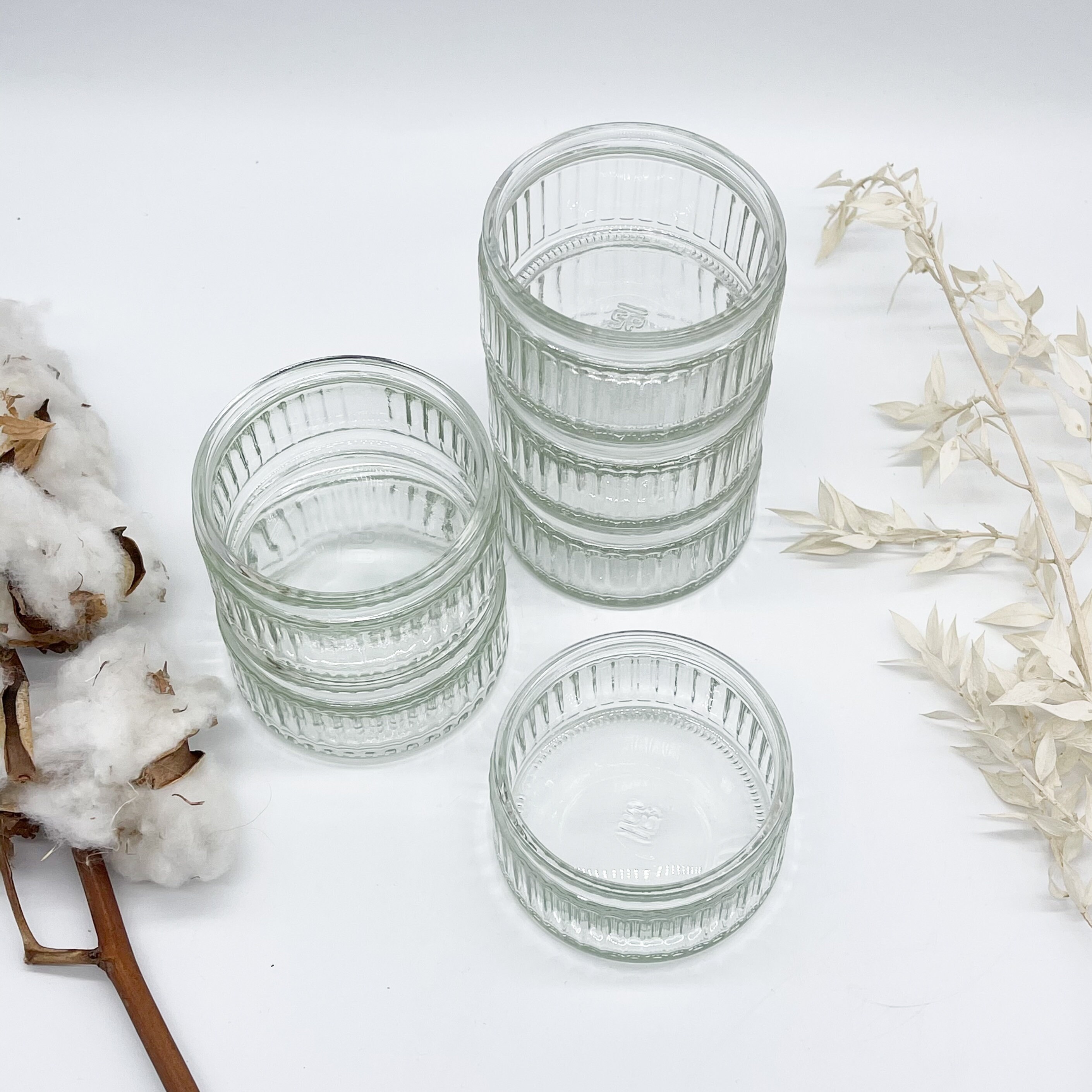 Set of 6 Vintage Glass Ramekins Etsy