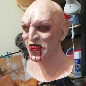Vampire Nosferatu Mask Horror Halloween Latex Mask Cosplay Costume Prop Bust Adult Full Head