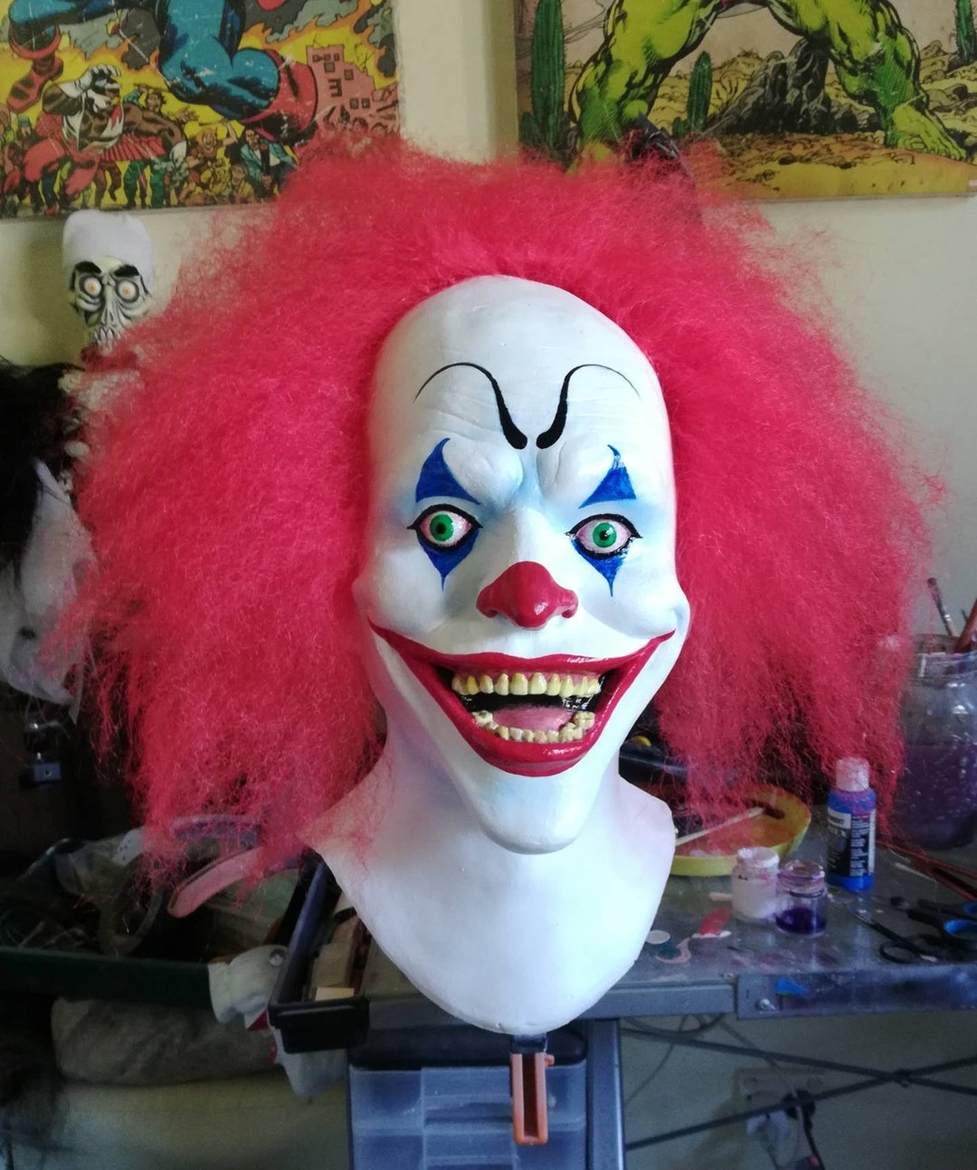 Creepy Clown Mask Scary Pennywise Evil Clown Masks For Halloween Costume Cosplay Party Decoration From Dou08, $19.51