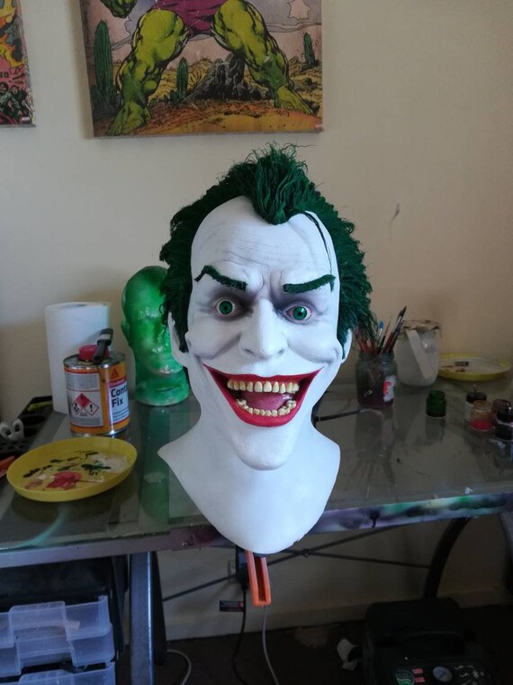NEW Arkham Asylum Joker Latex Mask Deluxe Batman Etsy Australia
