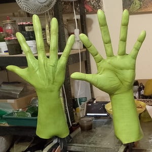 Alien Extraterrestrial Latex Hands Halloween Cosplay Costume Adult Large