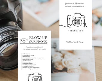 Sjabloon bruiloftsfoto speurtocht – bewerkbaar canva QR-codebord (4 x 8 afdrukbaar)