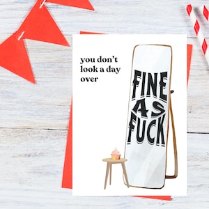 Tarjeta de cumpleaños divertida para amigos: "No te ves nada mejor que un buen día" - Descarga digital imprimible de 5x7