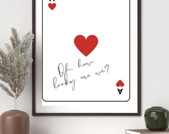 Hartenaas liefde muurkunst – romantische kaartprint (digitale download)