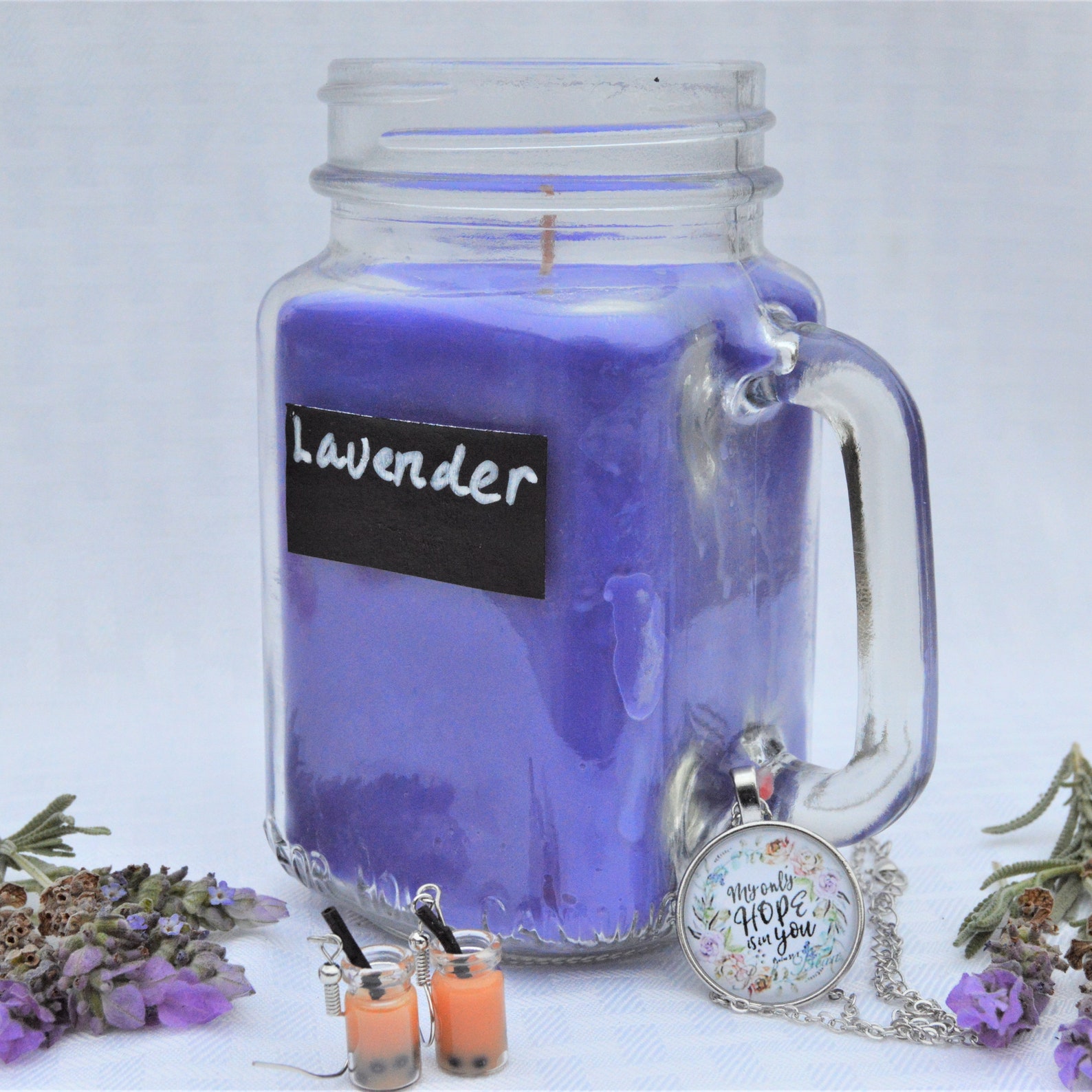 Candles with rings or other jewelry / hidden earrings candle Etsy