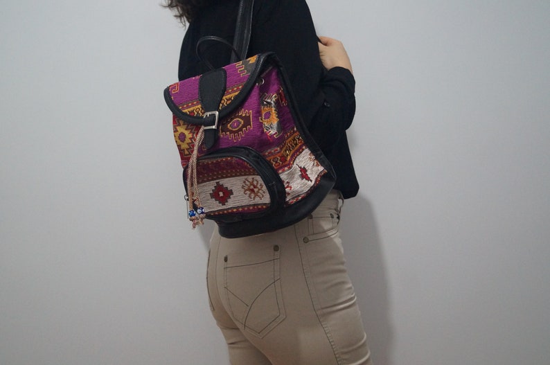 Authentic Bags Boho Bags Antique Bags Ethnic Bags Carpet Bags,Hippie Backpacks Small Backpack Bag for Women Rug Bags