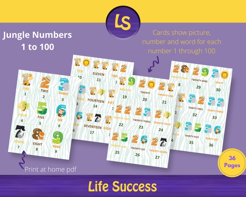 Teach numbers 1 to 100 with this educational play printable etsy