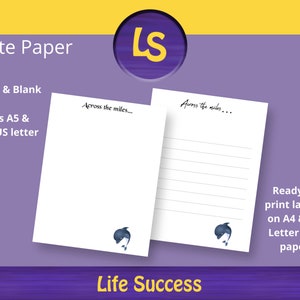 Papier à lettres « Across the Miles Dolphin »
