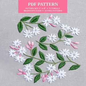 Jasmine Flower Embroidery Kit - Etsy
